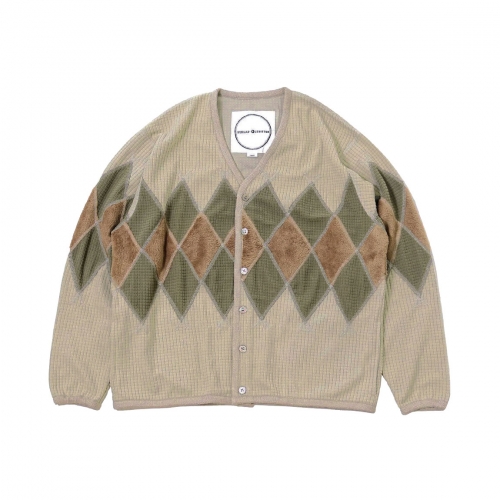 [블랍아웃피터]ARGYLE FLEECE CARDIGAN (TAN)