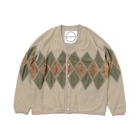 [블랍아웃피터]ARGYLE FLEECE CARDIGAN (TAN)