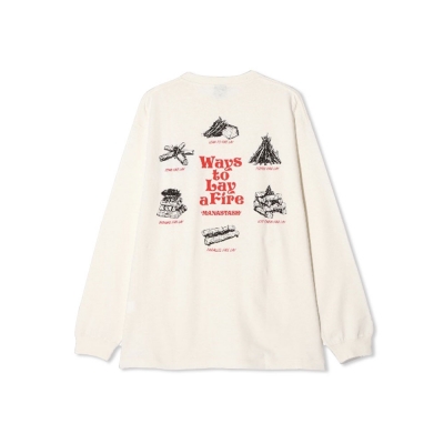 [마나스타시]HEMP L/S TEE LAY A FIRE (WHITE)
