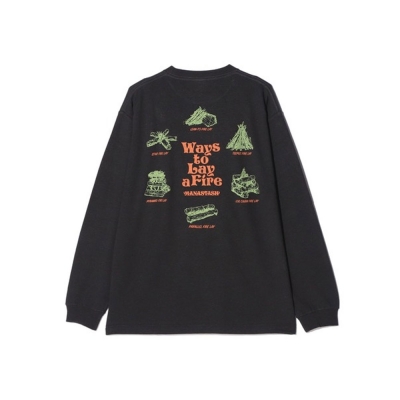[마나스타시]HEMP L/S TEE LAY A FIRE (BLACK)