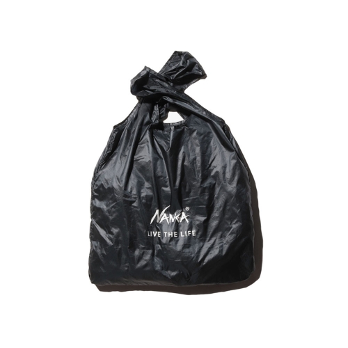 [난가] NANGA POCKETABLE ECO BAG (LIVE THE LIFE) (BLACK)