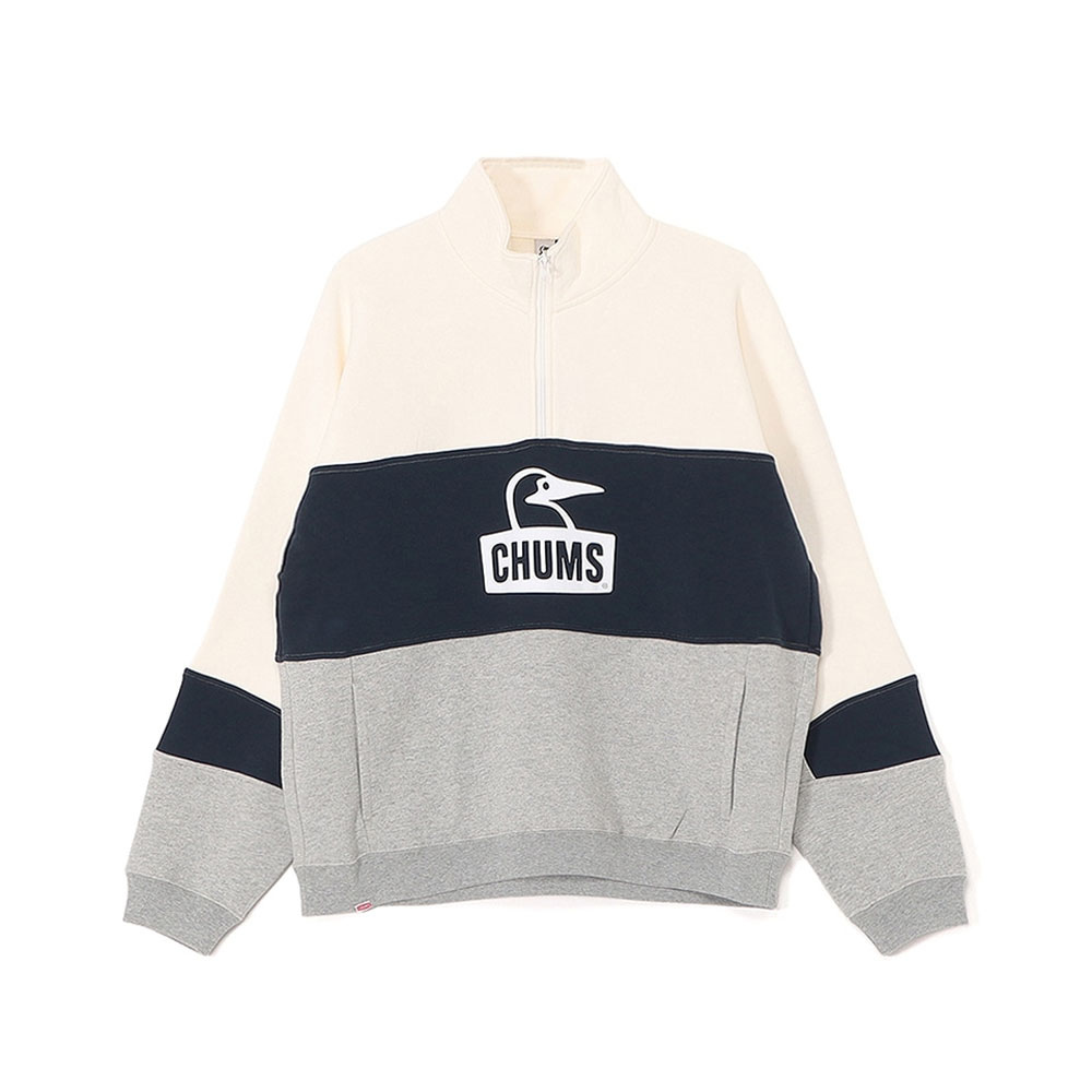 [첨스] Kearns Panel Half Zip Top (WHITE/NAVY)