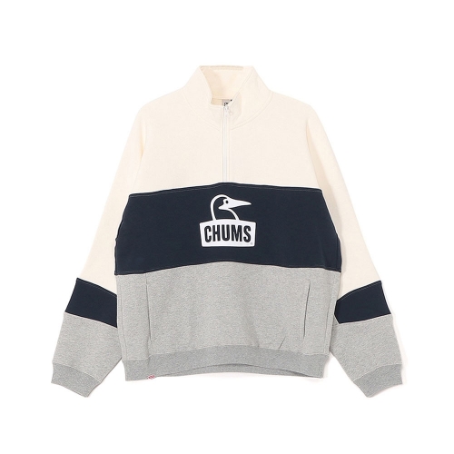 [첨스] Kearns Panel Half Zip Top (WHITE/NAVY)
