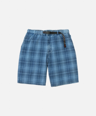 [그라미치] LAGOON SHORT DENIM PLAID (INDIGO CHECKERED PLAID)