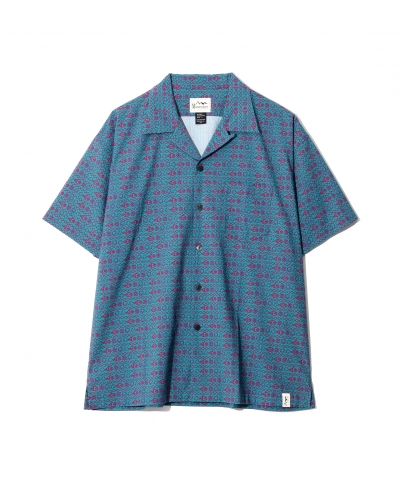 [마나스타시] FISH PATTERN SHIRTS (BLUE)