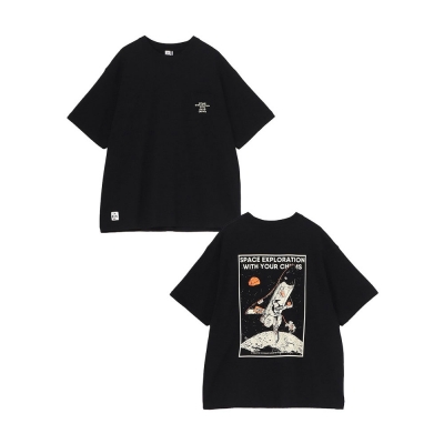 [첨스] Space Booby Spaceship Pocket T-Shirt (BLACK)