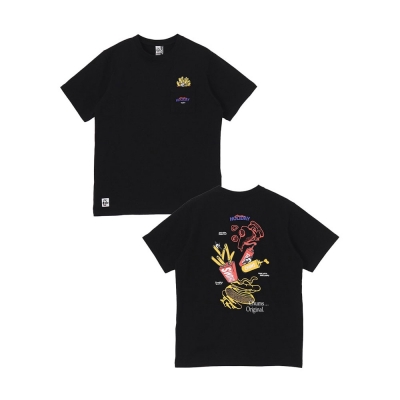 [첨스] Anti-Bug Fast Food Pocket T-Shirt (BLACK)