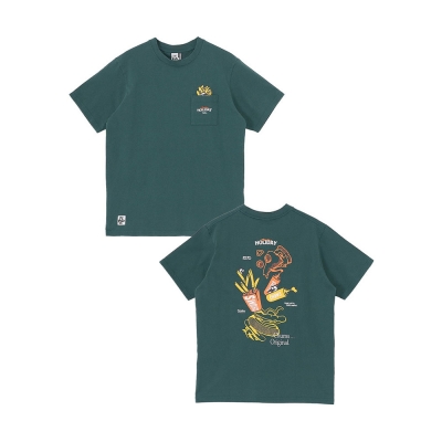 [첨스] Anti-Bug Fast Food Pocket T-Shirt (DEEP TEAL)