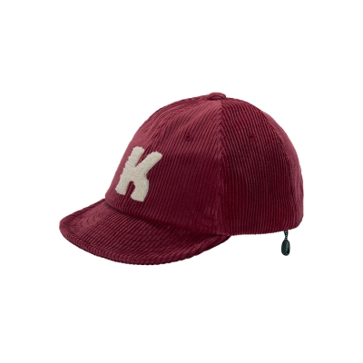 [캐피디자인] CORDUROY LOGO CAP (RED)