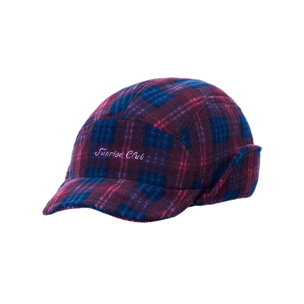 [캐피디자인] FLEECE CHECK TROOPER HAT (PURPLE)