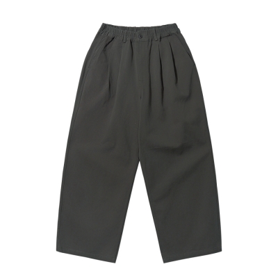 [캐피디자인] TWO TUCK WIDE TWILL PANTS (CHARCOAL)