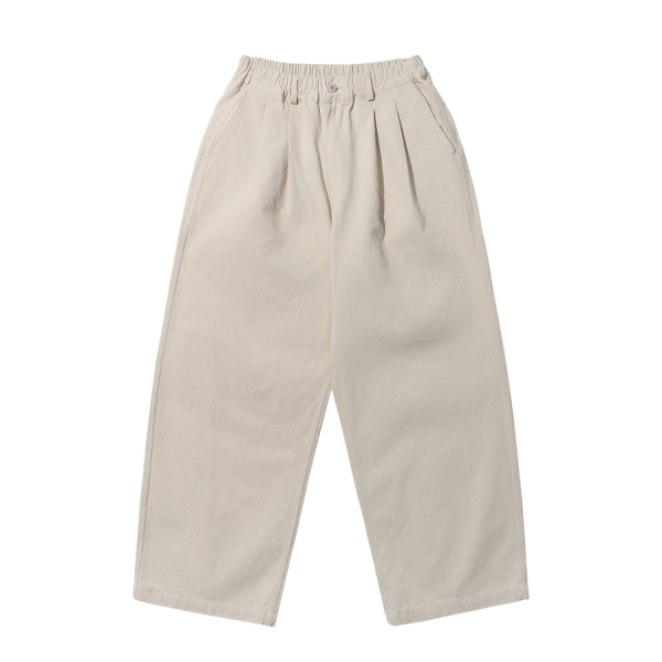 [캐피디자인] TWO TUCK WIDE TWILL PANTS (OAT BEIGE)