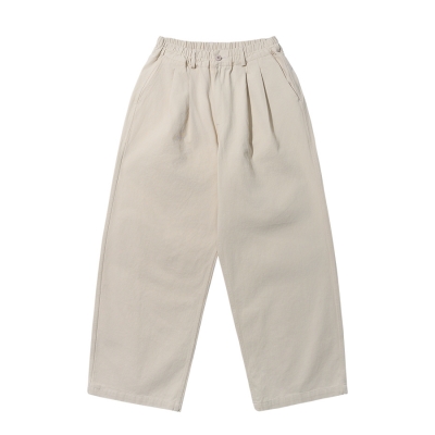 [캐피디자인] TWO TUCK WIDE TWILL PANTS (OAT BEIGE)