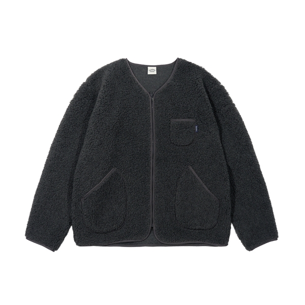 [캐피디자인] PILE FLEECE ZIP-UP JACKET (CHARCOAL)