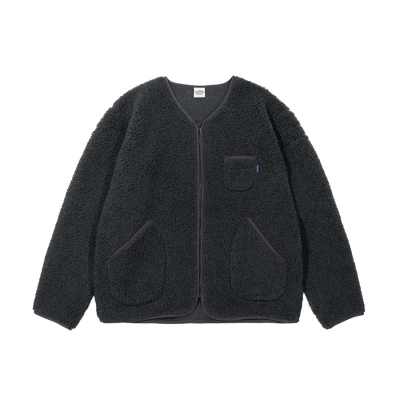 [캐피디자인] PILE FLEECE ZIP-UP JACKET (CHARCOAL)