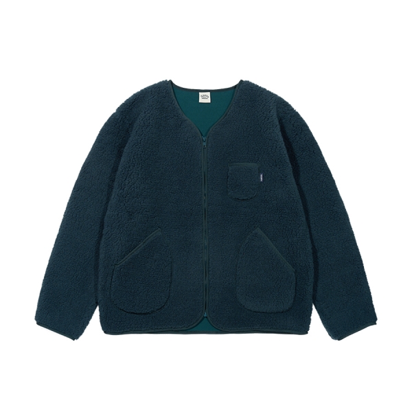 [캐피디자인] PILE FLEECE ZIP-UP JACKET (GREEN)