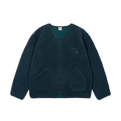 [캐피디자인] PILE FLEECE ZIP-UP JACKET (GREEN)